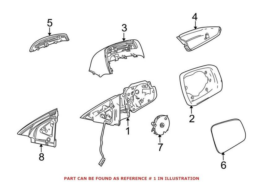 Mercedes Door Mirror Frame 2048103876 - OE Supplier 2048103876